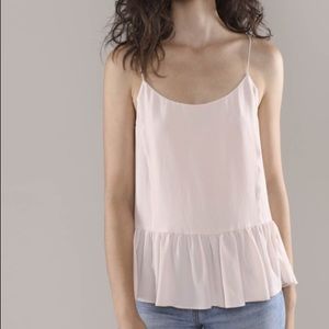 NEW Grana Blush Pink Peplum Silk Cami